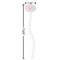 Modern Plaid & Floral White Plastic 7" Stir Stick - Oval - Dimensions
