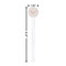 Modern Plaid & Floral White Plastic 7" Stir Stick - Round - Dimensions