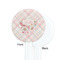 Modern Plaid & Floral White Plastic 7" Stir Stick - Single Sided - Round - Front & Back