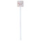 Modern Plaid & Floral White Plastic Stir Stick - Single Sided - Square - Single Stick