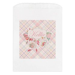 Modern Plaid & Floral Treat Bag (Personalized)
