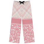 Modern Plaid & Floral Womens Pajama Pants - S