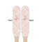 Modern Plaid & Floral Wooden Food Pick - Paddle - Double Sided - Front & Back