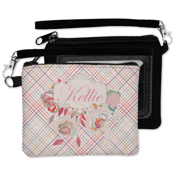 Modern Plaid & Floral Wristlet ID Cases - MAIN