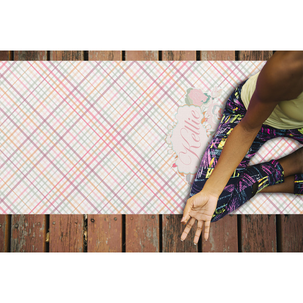 Modern Plaid & Floral Yoga Mats - LIFESTYLE