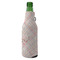 Modern Plaid & Floral Zipper Bottle Cooler - ANGLE (bottle)