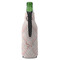 Modern Plaid & Floral Zipper Bottle Cooler - BACK (bottle)