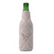 Modern Plaid & Floral Zipper Bottle Cooler - FRONT (bottle)