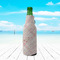 Modern Plaid & Floral Zipper Bottle Cooler - LIFESTYLE