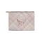 Modern Plaid & Floral Zipper Pouch Small (Front)