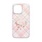 Modern Plaid & Floral iPhone 13 Mini Case - Back