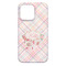 Modern Plaid & Floral iPhone 13 Pro Max Case - Back