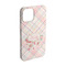 Modern Plaid & Floral iPhone 15 Pro Case - Angle