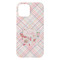 Modern Plaid & Floral iPhone 15 Pro Max Case - Back