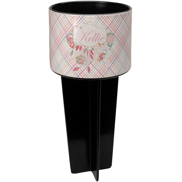 Modern Plaid & Floral spiker_black_apvl