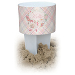 Modern Plaid & Floral Beach Spiker Drink Holder (Personalized)