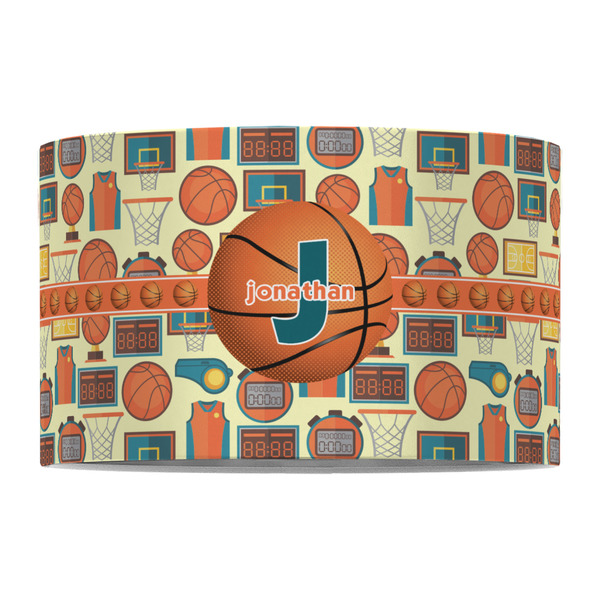 Basketball 12" Drum Lampshade - FRONT (Fabric)