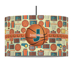 Basketball 12" Drum Pendant Lamp - Fabric (Personalized)