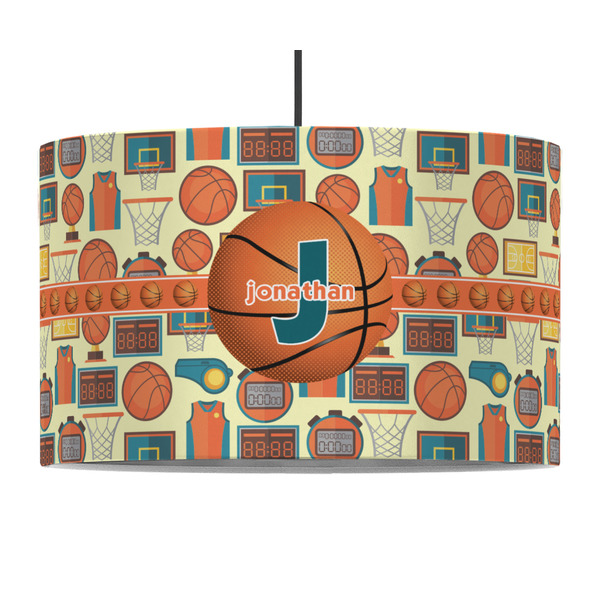 Custom Basketball 12" Drum Pendant Lamp - Fabric (Personalized)