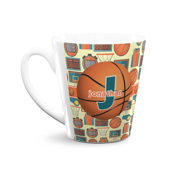 Basketball 12 Oz Latte Mug - Front