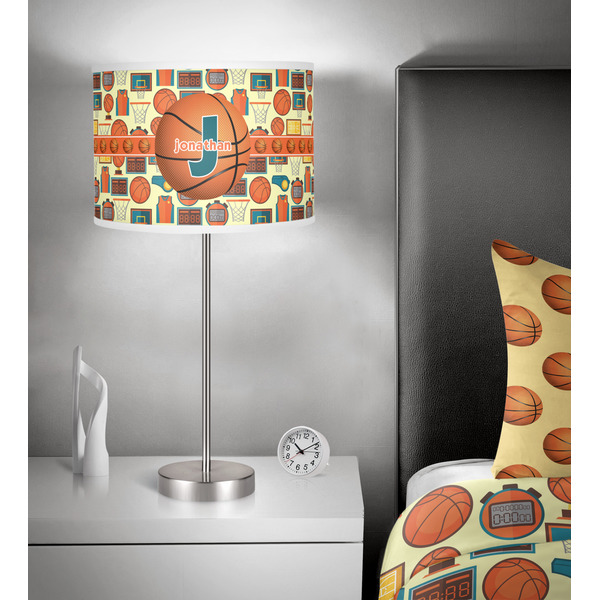Basketball 13 inch drum lamp shade - in room