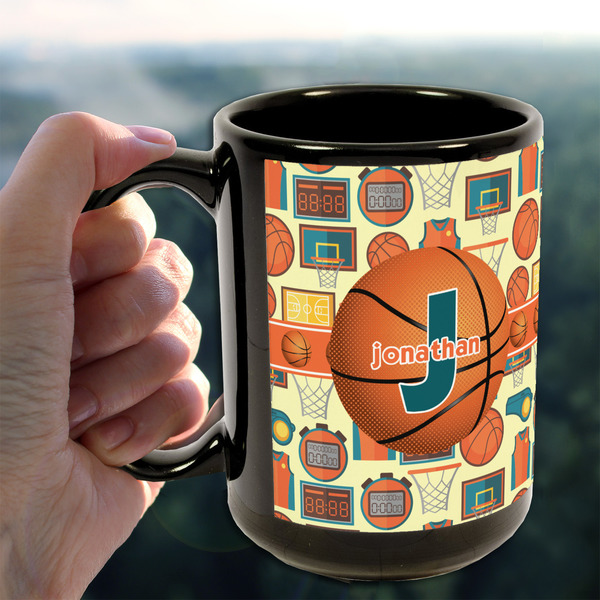 Basketball 15oz. Black Mug - LIFESTYLE