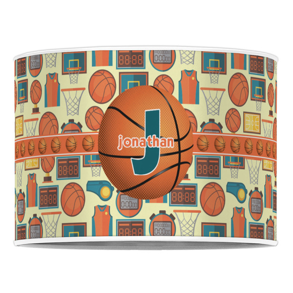 Basketball 16" Drum Lampshade - FRONT (Poly Film)