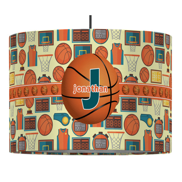 Custom Basketball 16" Drum Pendant Lamp - Fabric (Personalized)