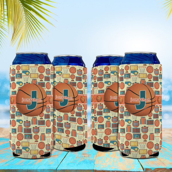 Basketball 16oz Can Sleeve - Set of 4 - LIFESTYLE