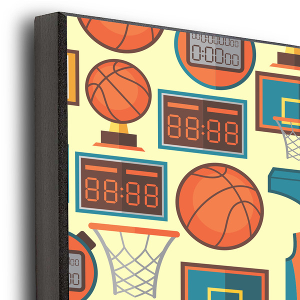 Basketball 16x20 Wood Print - Closeup