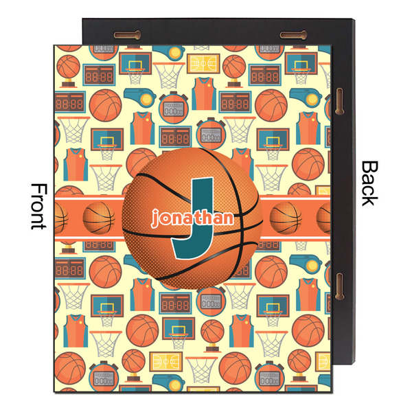 Basketball 16x20 Wood Print - Front & Back View