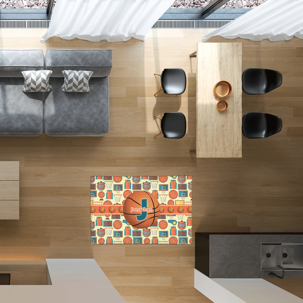 Basketball 2'x3' Indoor Area Rugs - IN CONTEXT