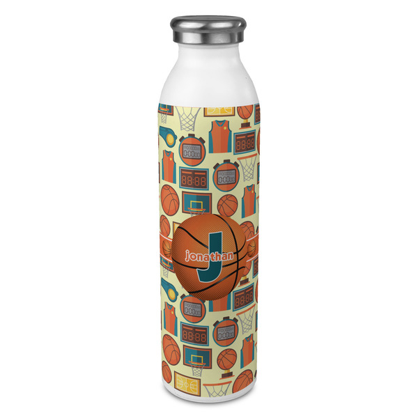 Custom Basketball 20oz Stainless Steel Water Bottle - Full Print (Personalized)