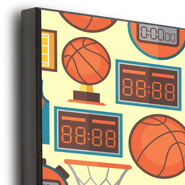 Basketball 20x24 Wood Print - Closeup