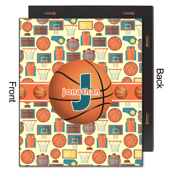 Basketball 20x24 Wood Print - Front & Back View