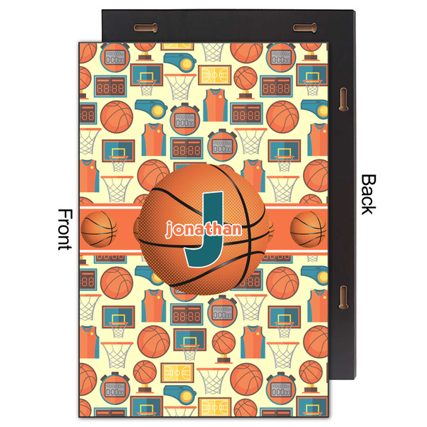 Basketball 20x30 Wood Print - Front & Back View