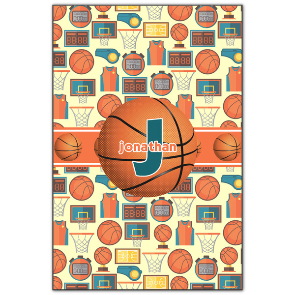Custom Basketball Wood Print - 20x30 (Personalized)