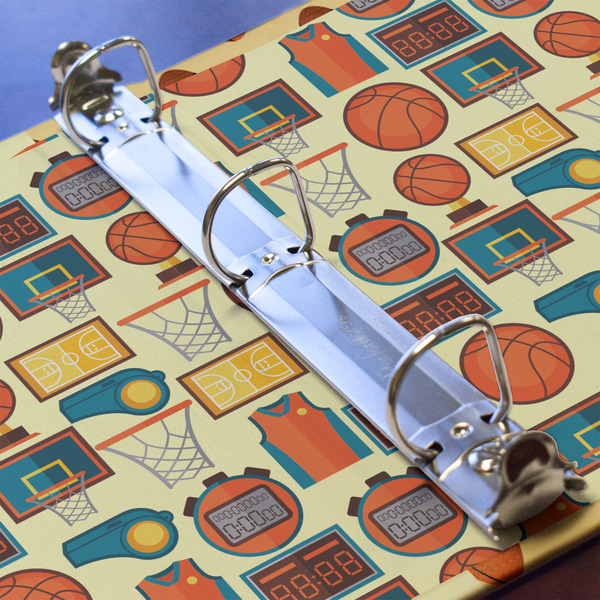 Basketball 3 Ring Binders - Full Wrap - 1" - DETAIL