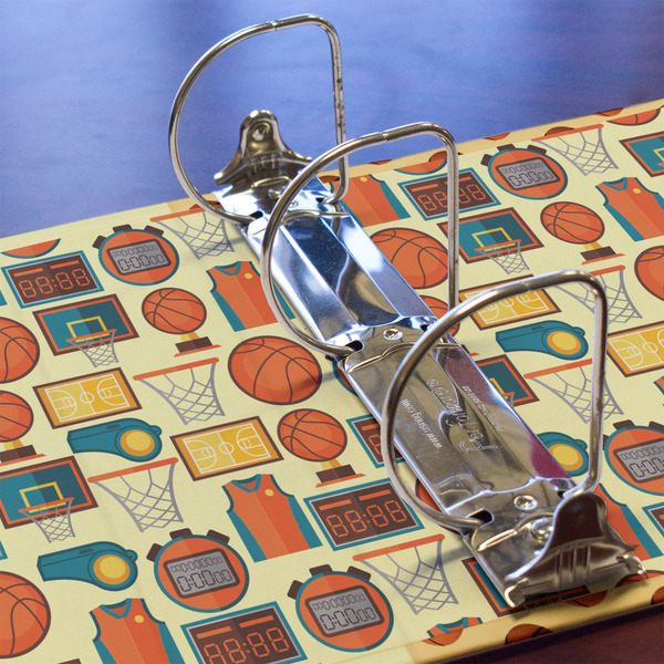 Basketball 3 Ring Binders - Full Wrap - 3" - DETAIL