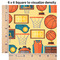 Basketball 6x6 Swatch of Fabric