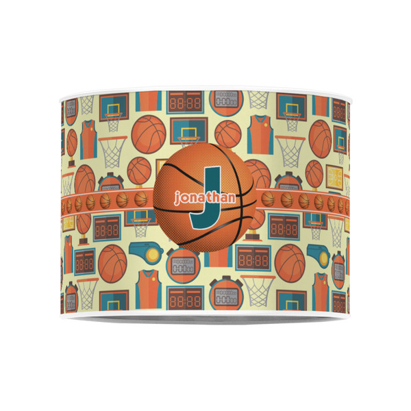 Basketball 8" Drum Lampshade - FRONT (Poly Film)