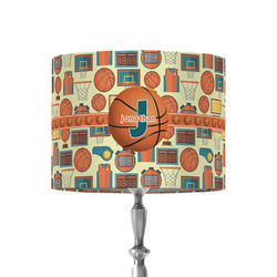 Basketball 8" Drum Lamp Shade - Fabric (Personalized)