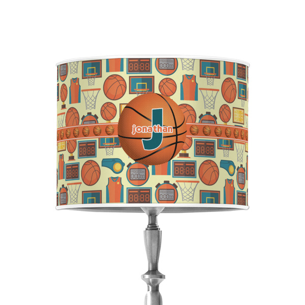 Basketball 8" Drum Lampshade - ON STAND (Poly Film)