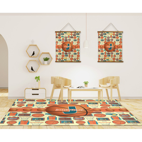 Basketball 8'x10' Indoor Area Rugs - IN CONTEXT