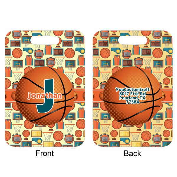 Basketball Aluminum Luggage Tag (Front + Back)