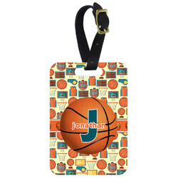 Basketball Metal Luggage Tag w/ Name or Text