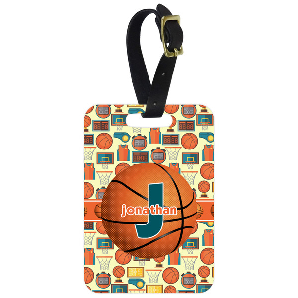 Custom Basketball Metal Luggage Tag w/ Name or Text