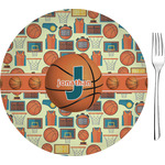 Basketball 8" Glass Appetizer / Dessert Plates - Single or Set (Personalized)