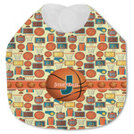 Basketball Jersey Knit Baby Bib w/ Name or Text