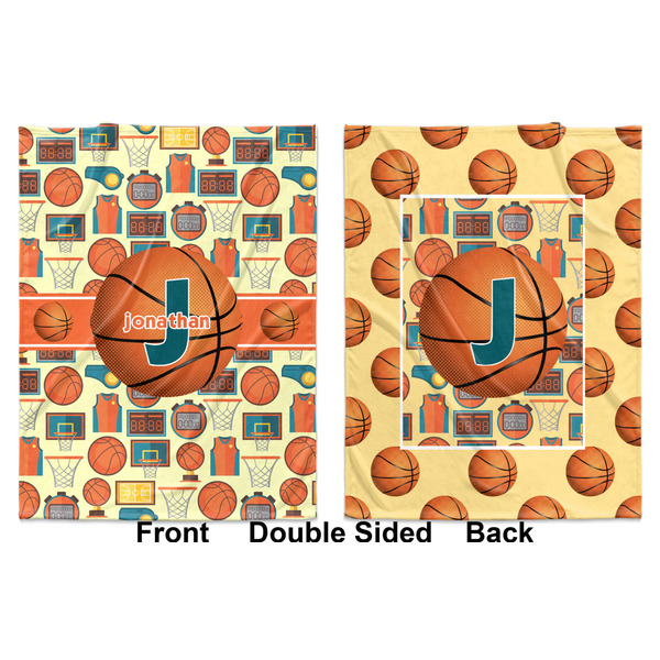 Basketball Baby Blanket (Double Sided - Printed Front and Back)